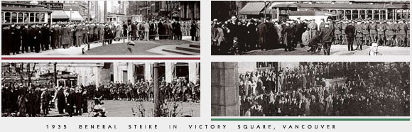 1935 General Strike in Victory Square, Vancouver